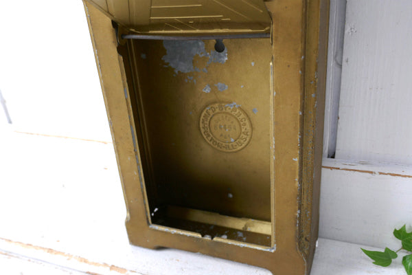 FULTON MAIL ゴールドトーン アール・デコ USA アンティーク メールボックス ポスト