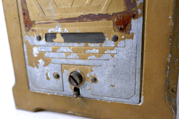 FULTON MAIL ゴールドトーン アール・デコ USA アンティーク メールボックス ポスト