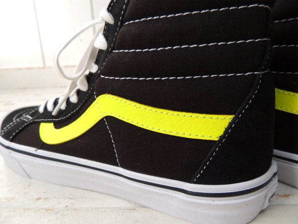 【USバンズ・VANS】Sk8-Hi・NEON LEATHER BLACK/NEON・スニーカー
