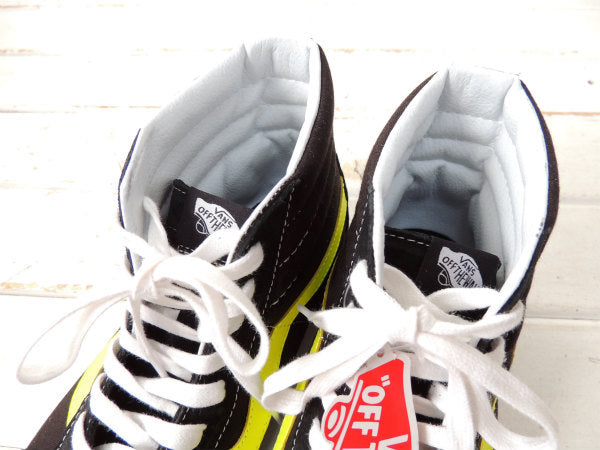 【USバンズ・VANS】Sk8-Hi・NEON LEATHER BLACK/NEON・スニーカー