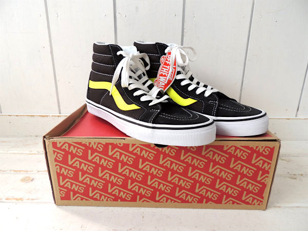 【USバンズ・VANS】Sk8-Hi・NEON LEATHER BLACK/NEON・スニーカー