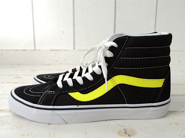 【USバンズ・VANS】Sk8-Hi・NEON LEATHER BLACK/NEON・スニーカー