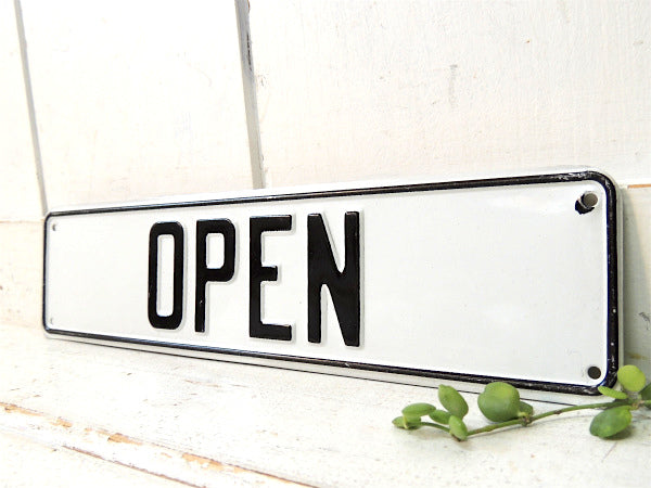 1960~1970y OPEN デッドストック ヴィンテージ オープンサイン 未使用 アルミ製 看板 USA