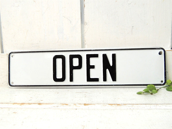 1960~1970y OPEN デッドストック ヴィンテージ オープンサイン 未使用 アルミ製 看板 USA