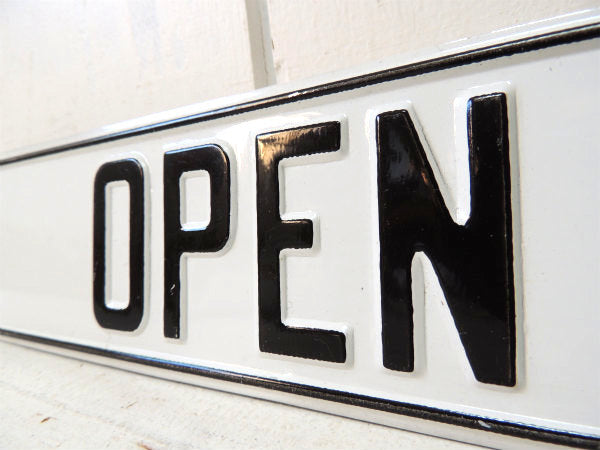 1960~1970y OPEN デッドストック ヴィンテージ オープンサイン 未使用 アルミ製 看板 USA