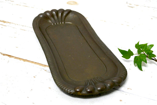 アールヌーヴォー アールデコ 細工 オールド アンティーク トレイ 皿 マネートレイ USA