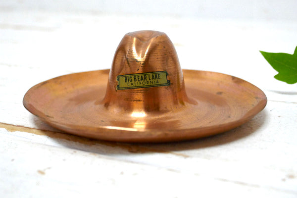 カリフォルニア ビッグベア 1950's カウボーイ ハット型 スーベニア 銅 ヴィンテージ 灰皿