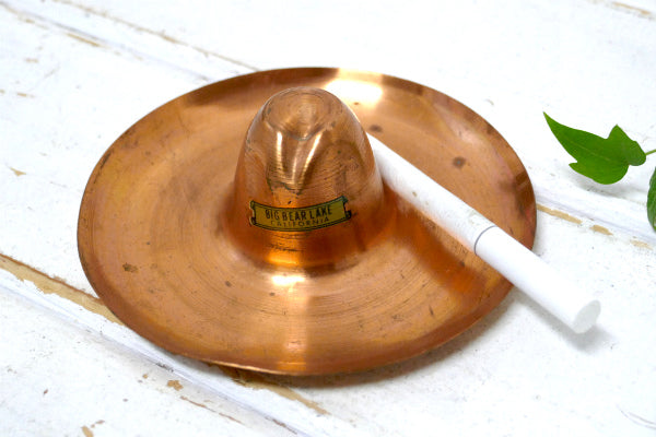 カリフォルニア ビッグベア 1950's カウボーイ ハット型 スーベニア 銅 ヴィンテージ 灰皿