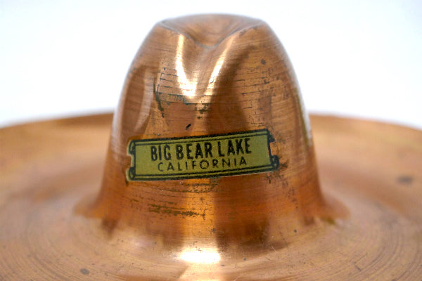 カリフォルニア ビッグベア 1950's カウボーイ ハット型 スーベニア 銅 ヴィンテージ 灰皿