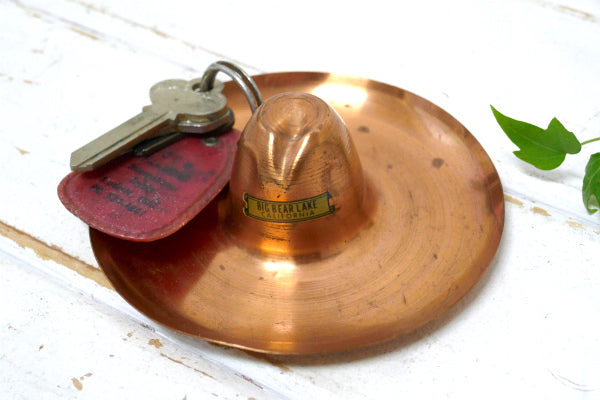カリフォルニア ビッグベア 1950's カウボーイ ハット型 スーベニア 銅 ヴィンテージ 灰皿