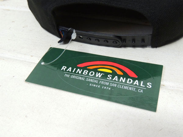 【RAINBOW SANDALS】NEW ERA×レインボーサンダル・黒色・キャップ+ステッカー