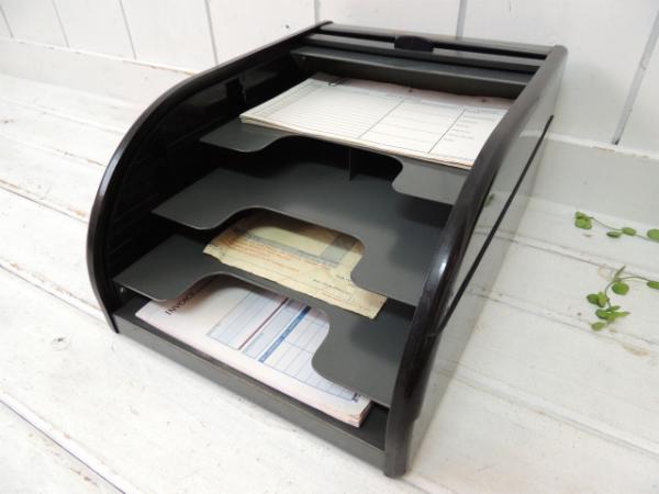 【Steelmaster】USA・蛇腹カバー付き・4段式・ヴィンテージ・書類ケース/書類棚