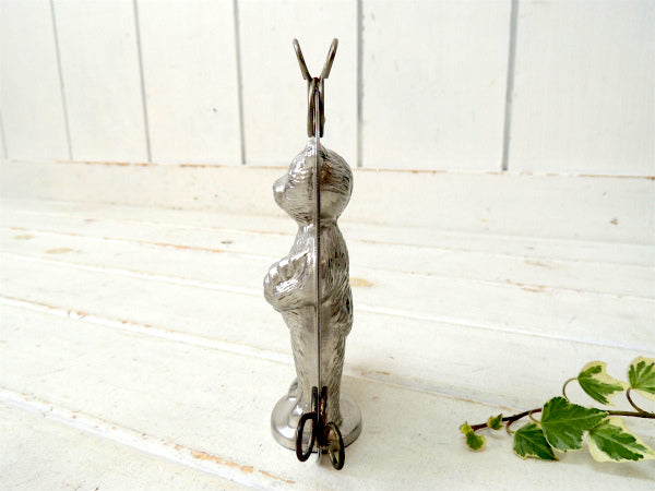 クリスマスツリー・テディベア型のティン製・アンティーク・チョコレートモールド・キャンドル&菓子型