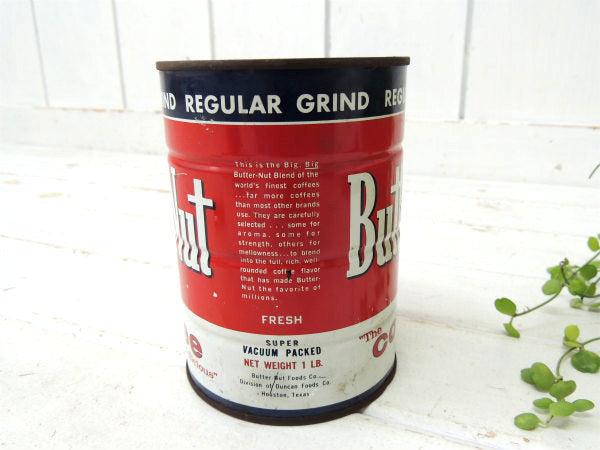 フレッシュ・バターナッツ Coffee ブリキ製・ヴィンテージ・コーヒー缶 店内装飾 US