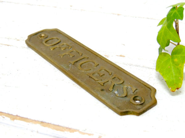 【OFFICERS・船内プレート】真鍮製・アンティーク・サインプレート・看板・USA