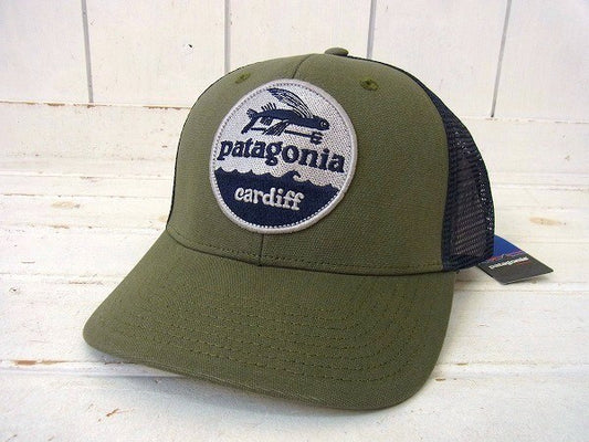 【Patagonia】パタゴニア・カーディフ限定・キャップ&ステッカーetc1枚/オリーブ×ネイビー