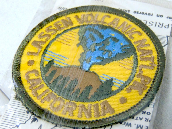 ラッセン火山・カリフォルニア 国立公園 1960's・ヴィンテージ・刺繍・ワッペン・パッチ・US