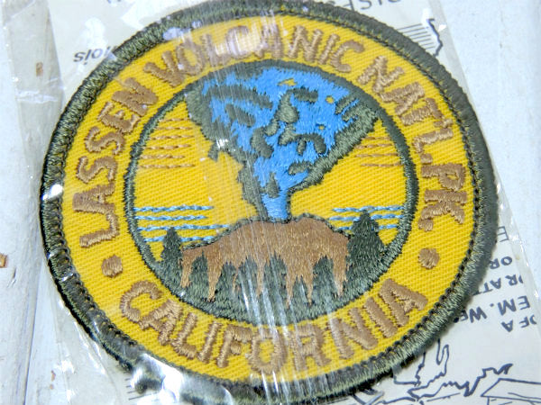 ラッセン火山・カリフォルニア 国立公園 1960's・ヴィンテージ・刺繍・ワッペン・パッチ・US