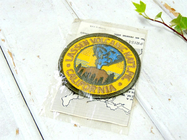 ラッセン火山・カリフォルニア 国立公園 1960's・ヴィンテージ・刺繍・ワッペン・パッチ・US