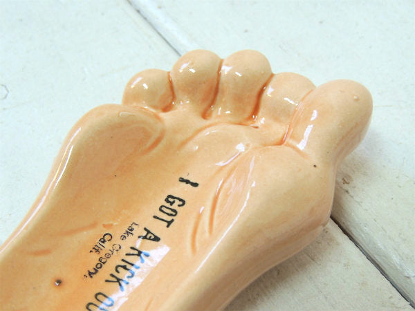 カリフォルニア ベアフット・足型・セラミック製・ヴィンテージ・灰皿・アシュトレイ・スーベニア
