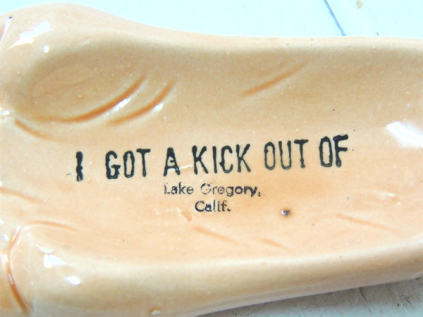 カリフォルニア ベアフット・足型・セラミック製・ヴィンテージ・灰皿・アシュトレイ・スーベニア