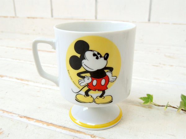 ミッキーマウス ウォルトディズニー・ヴィンテージ・陶器製・フッテッド・マグカップ・里返り品