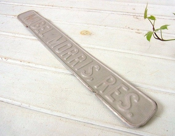 MABEL MORRIS  RES アルミ製　ヴィンテージ　サインプレート　看板　 USA