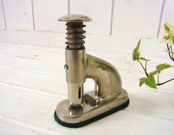 スタンド式・アンティーク・クリップレス・ステープラー/針なしホッチキス USA