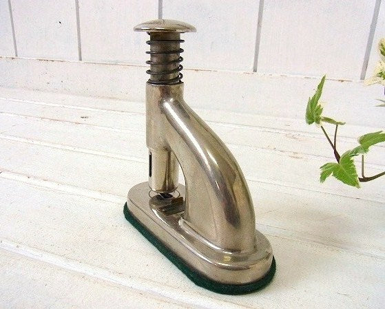 スタンド式・アンティーク・クリップレス・ステープラー/針なしホッチキス USA