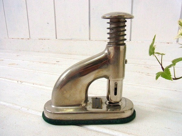 スタンド式・アンティーク・クリップレス・ステープラー/針なしホッチキス USA