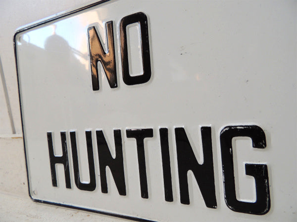 【1960~1970s・NO HUNTING・デッドストック】ヴィンテージ・アルミ製・サイン・看板