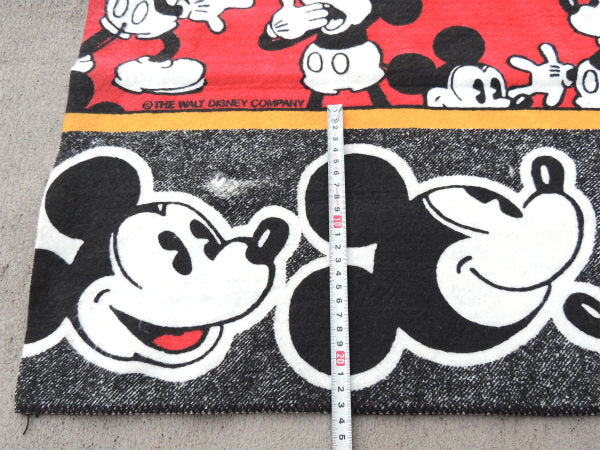 ミッキーマウス ミッキー 総柄 ビッグサイズ ヴィンテージ カーペットカバー ラグ マット USA