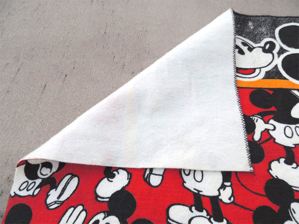 ミッキーマウス ミッキー 総柄 ビッグサイズ ヴィンテージ カーペットカバー ラグ マット USA