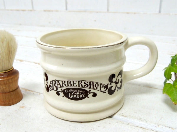 【BARBER SHOP】USA・セラミック製・ヴィンテージ・シェービング・カップ・陶器製