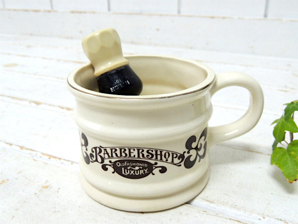 【BARBER SHOP】USA・セラミック製・ヴィンテージ・シェービング・カップ・陶器製