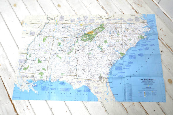 テネシー・ノースカロライナ・サウスカロライナ・ジョージア・アラバマ・ミシシッピー  USA 地図
