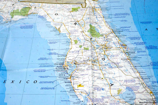 フロリダ USA プエルトリコ ナショナル ジオグラフィック 80's ヴィンテージ・マップ・地図