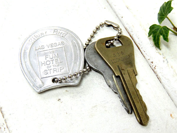 【1960's・GOOD LUCK】幸運を祈る・蹄鉄・ヴィンテージ・アドバタイジング・キーホルダー