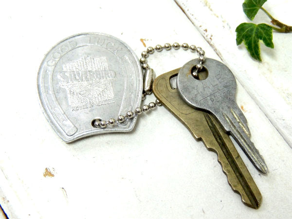 【1960's・GOOD LUCK】幸運を祈る・蹄鉄・ヴィンテージ・アドバタイジング・キーホルダー