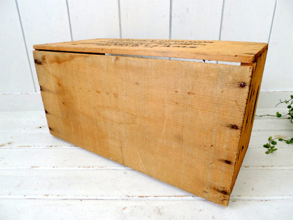 【JOHNSON&GUNSTON】大箱・たくさんの英文字入り・木箱・ヴィンテージ・ウッドボックス