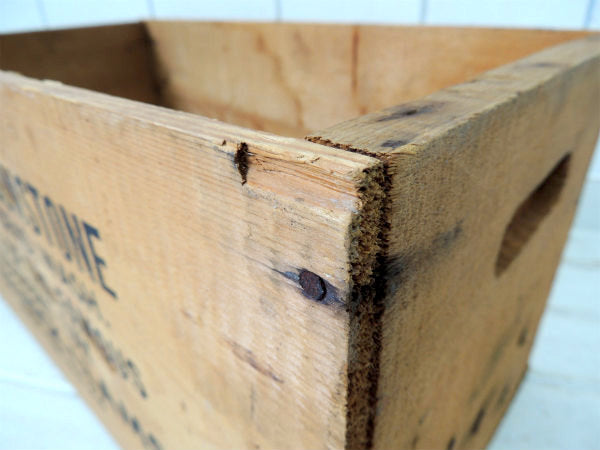 【JOHNSON&GUNSTON】大箱・たくさんの英文字入り・木箱・ヴィンテージ・ウッドボックス