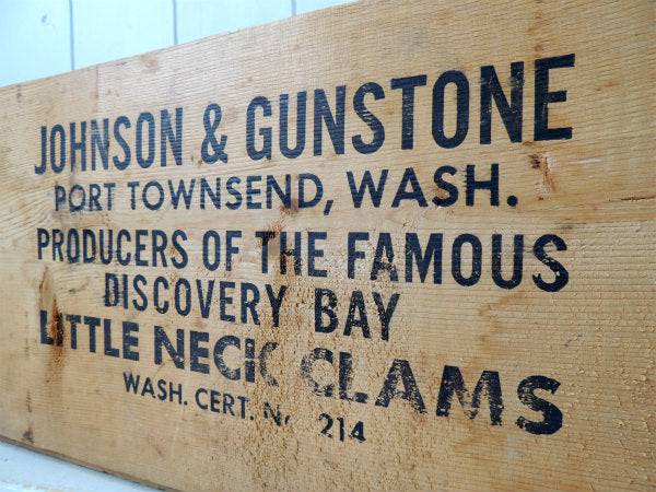 【JOHNSON&GUNSTON】大箱・たくさんの英文字入り・木箱・ヴィンテージ・ウッドボックス