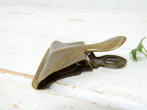 ノスタルジック 真鍮製 OLD アンティーク クリップ ペーパークリップ  USA