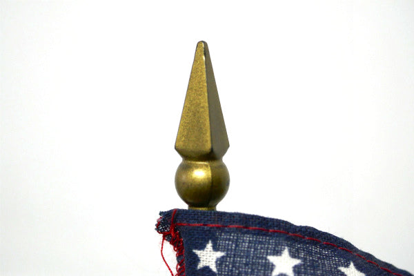 50星 アメリカ合衆国・ヴィンテージ USA 星条旗 アメリカンフラッグ 布製 ポール付き