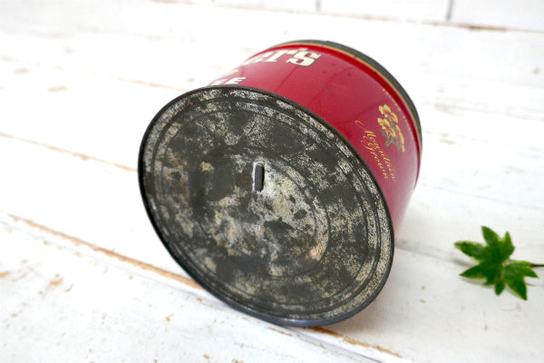 1952's フォルジャーズ レッド・ブリキ製・ヴィンテージ・コーヒー缶・coffee 缶 US