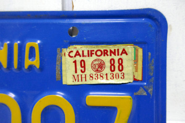JP 3987 青色 カリフォルニア 1969's~ ヴィンテージ ナンバープレート USA
