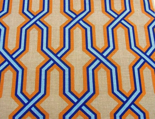 【COHAMA】幾何学模様・ヴィンテージ・テキスタイル・ファブリック/生地　USA