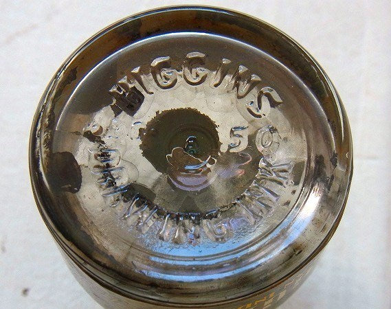 【HIGGINS】ガラス製・ヴィンテージ・インクボトル/瓶　USA