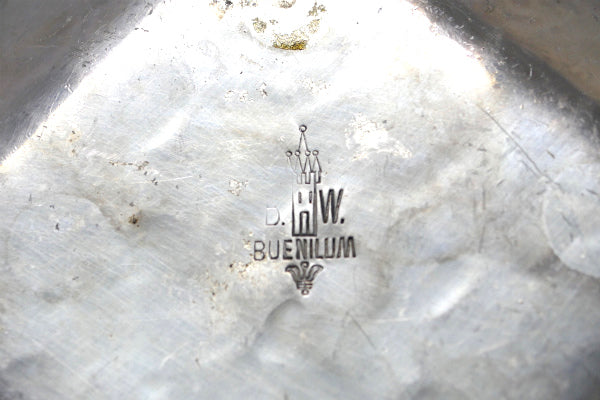 【Buenilum】ハンマードフィニッシュ・アルミ製・ヴィンテージ・トレイ・サービングディッシュ・皿