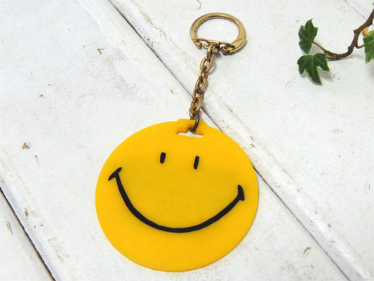 【1972s・スマイル】キャラクター・GOD LOVES YOU・ヴィンテージ・キーホルダー・USA